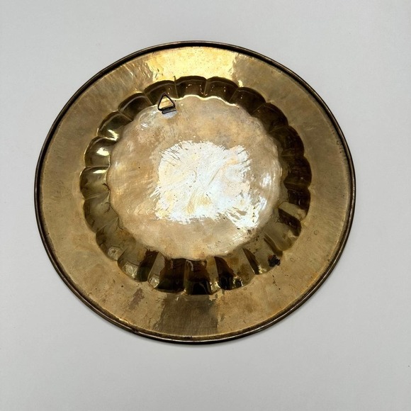 Brass Inlaid Work Wall Hanging Decorative Plate - Picture 3 of 5
